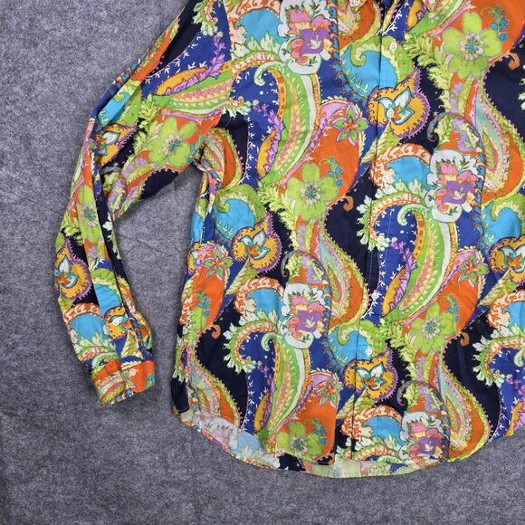 Ralph Lauren Shirt Mens Large Paisley Button Up Long Sleeve Vintage Style - Picture 5 of 10